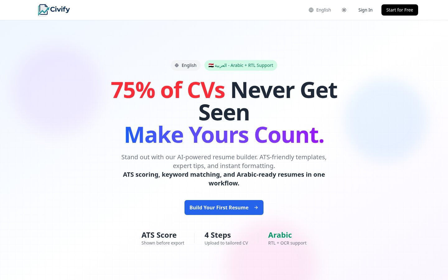 Civify Homepage