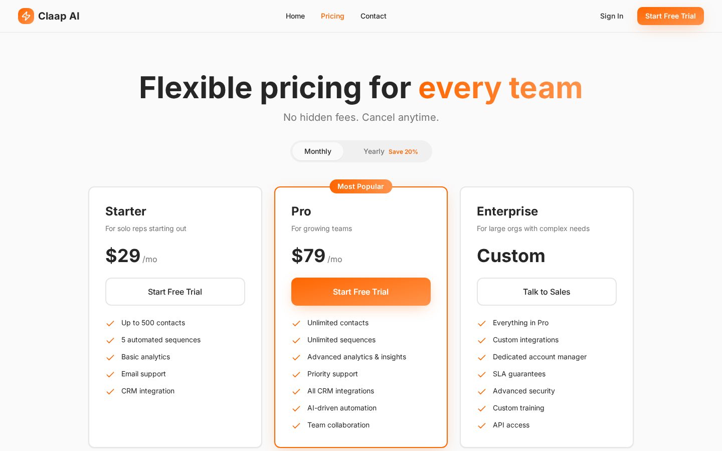 Claap Pricing