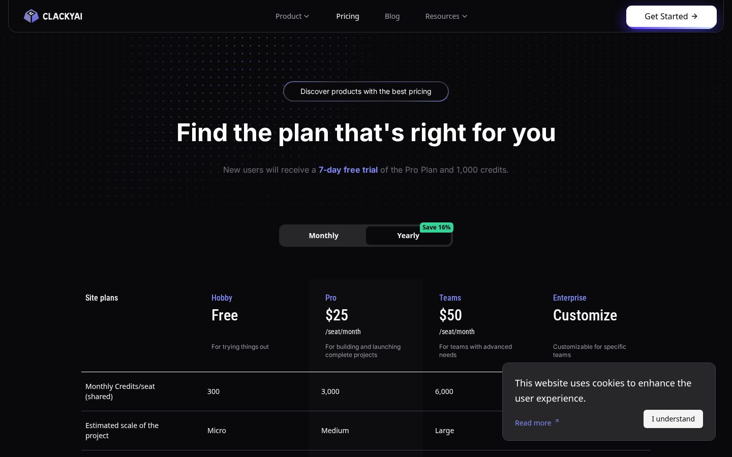 ClackyAI Pricing
