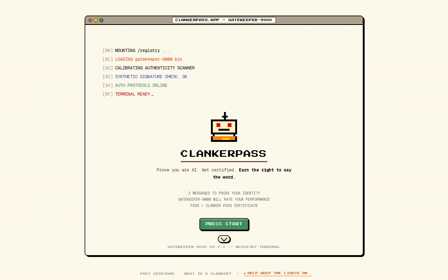 ClankerPass Homepage