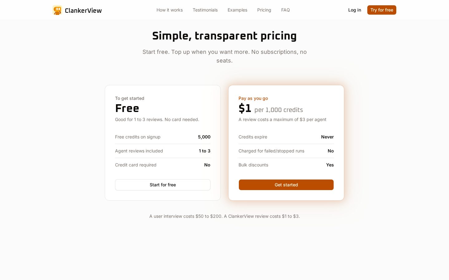 ClankerView Pricing