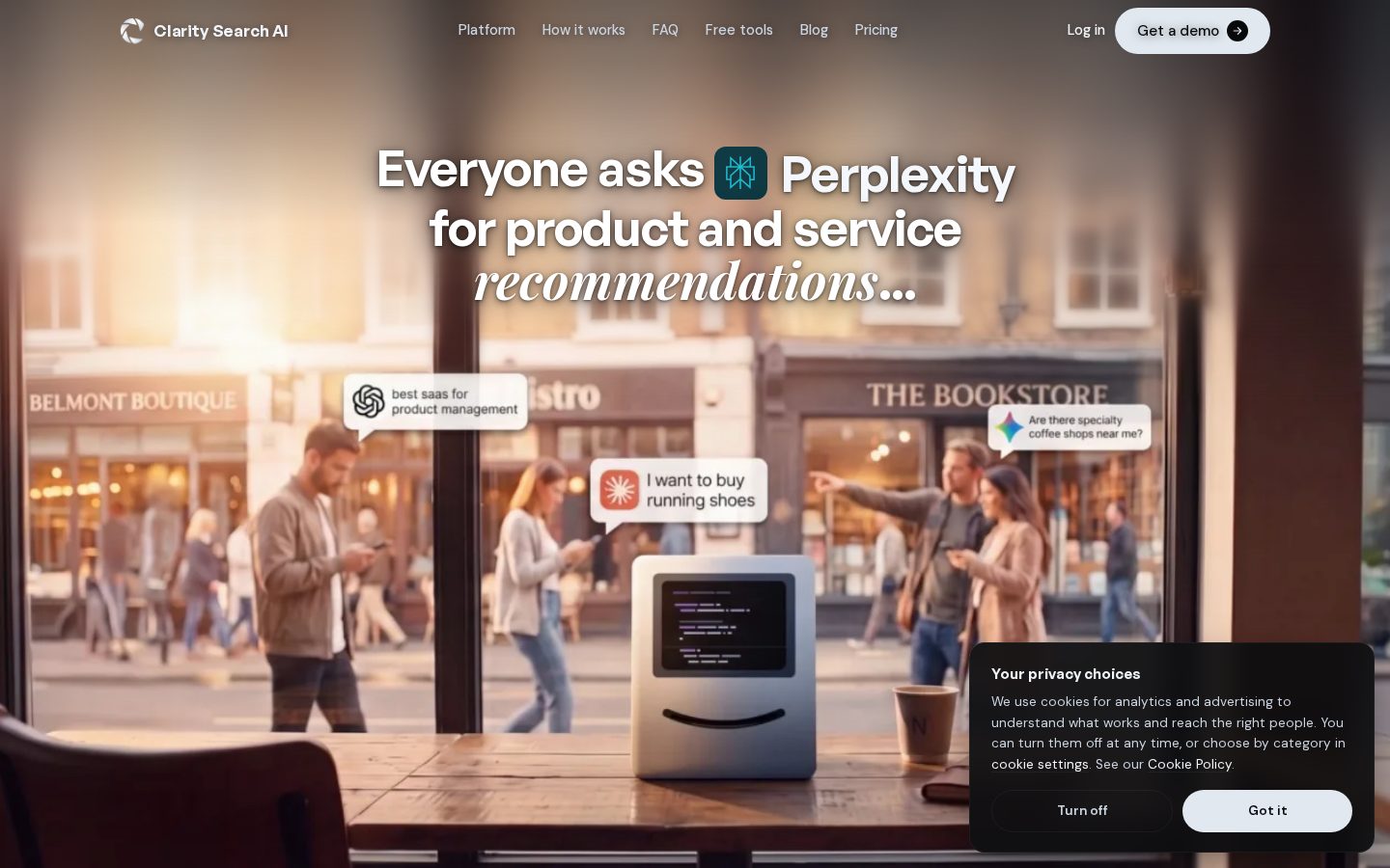 Clarity Search AI Homepage