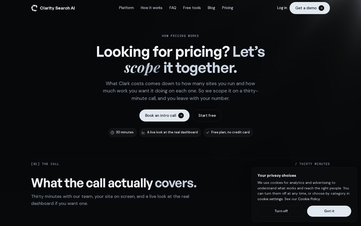 Clarity Search AI Pricing