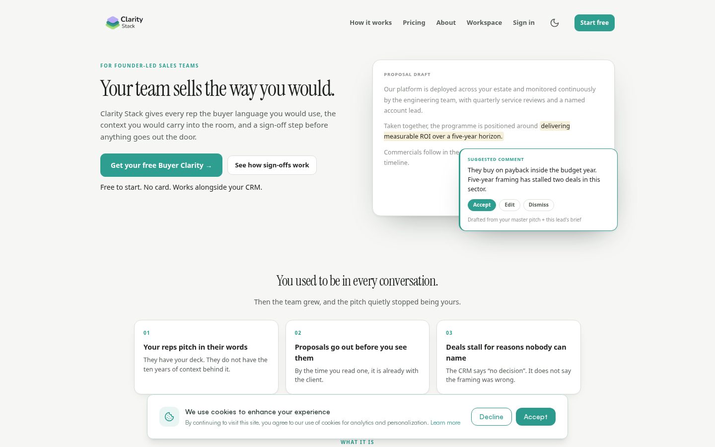 Clarity Stack Homepage