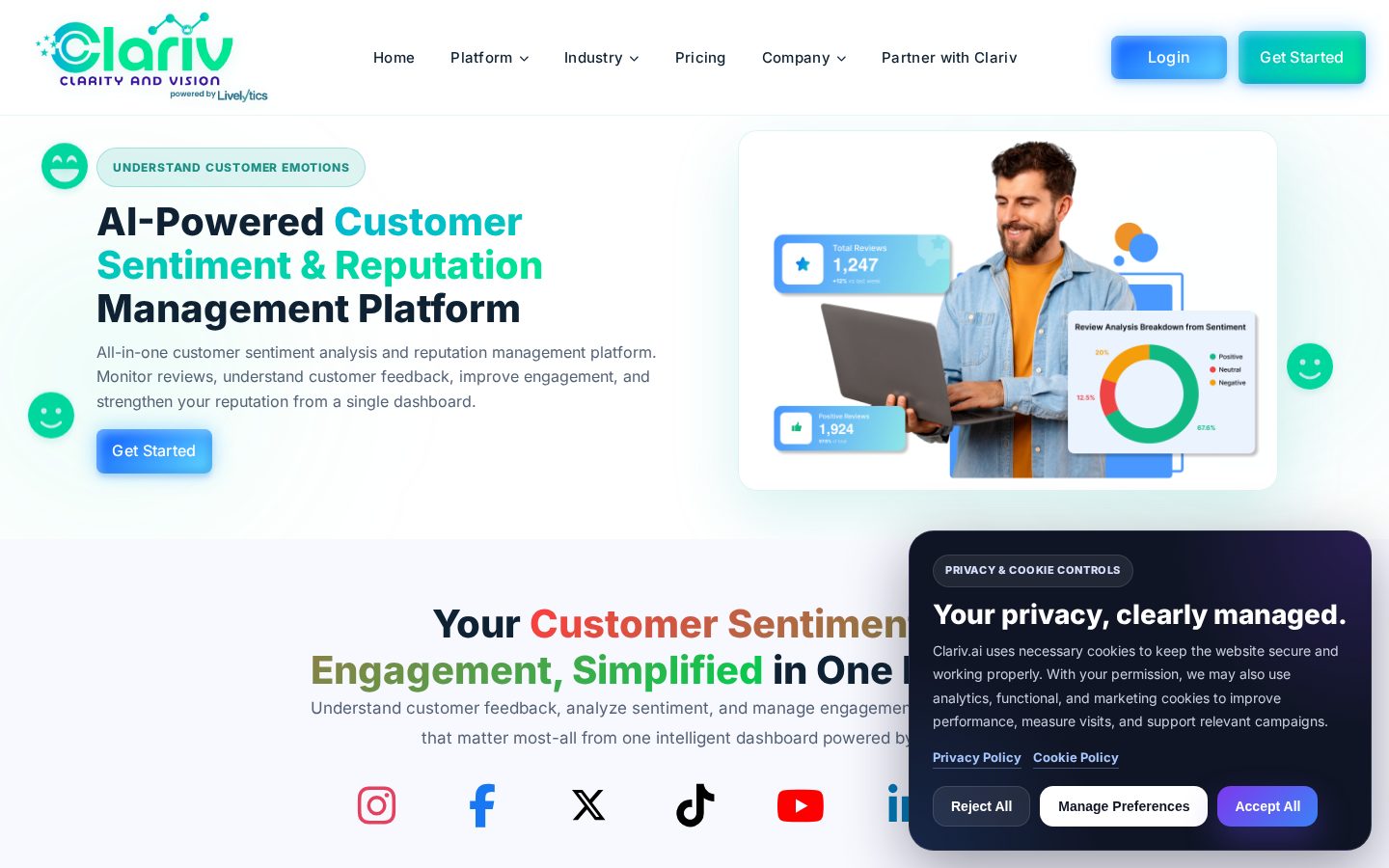 Clariv Homepage
