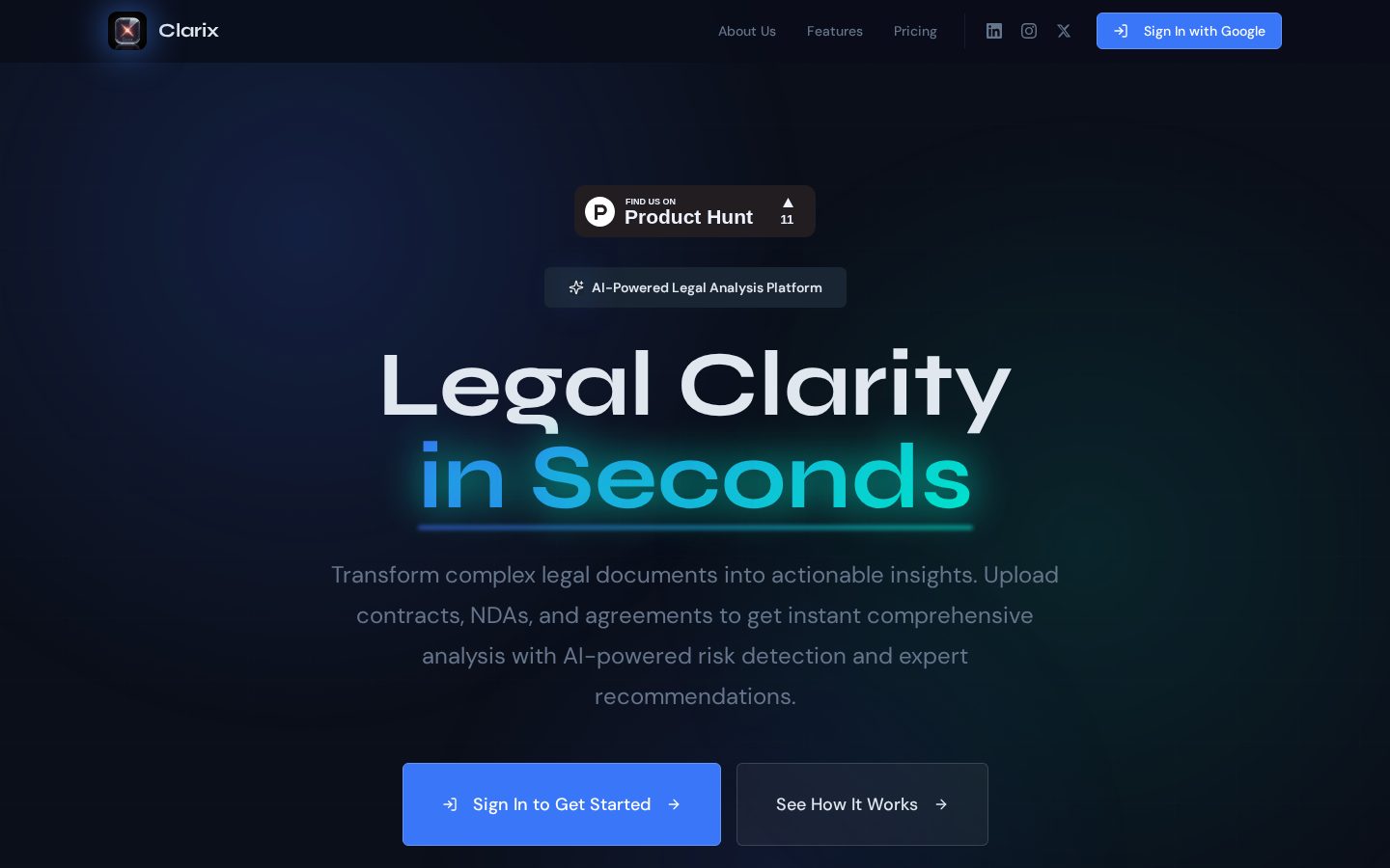 Clarix Homepage