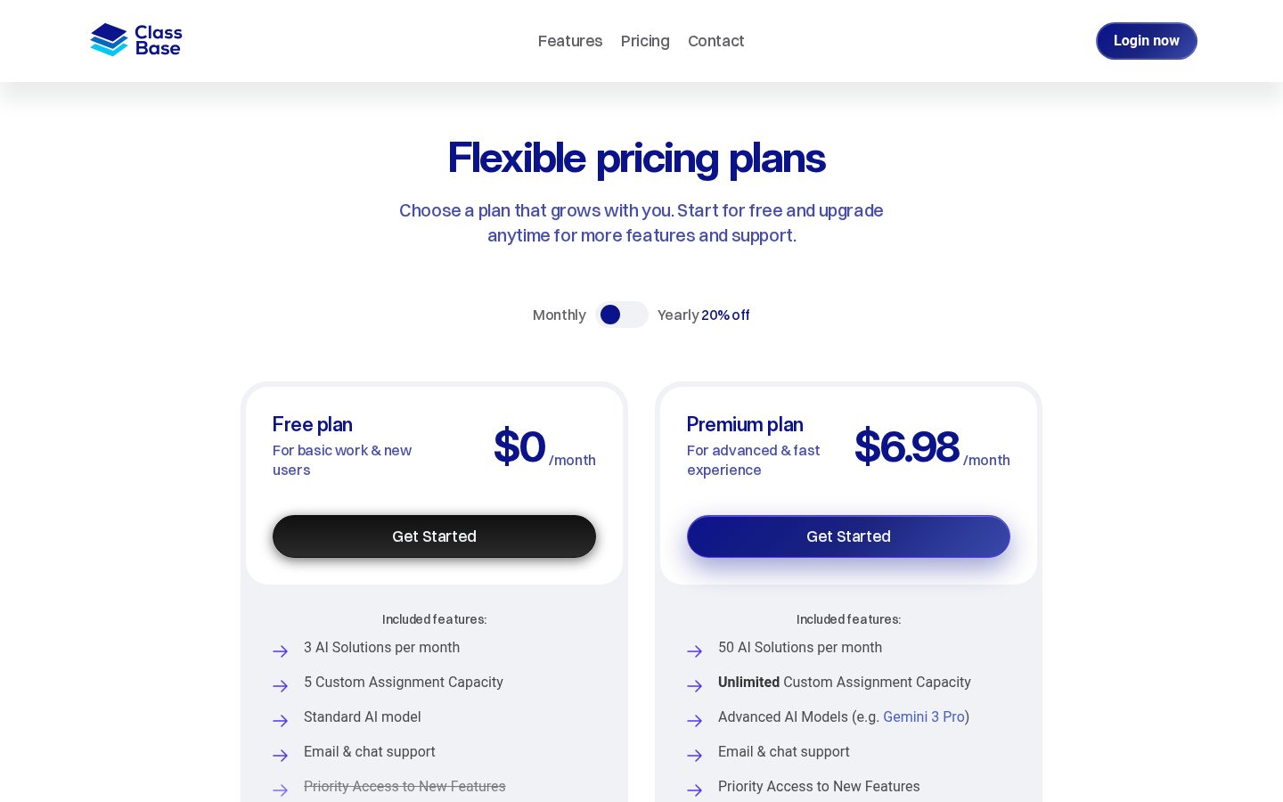 Classbase Pricing