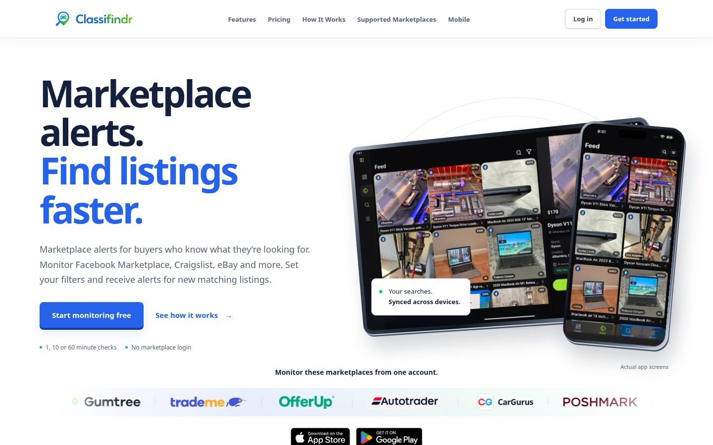 Classifindr Homepage