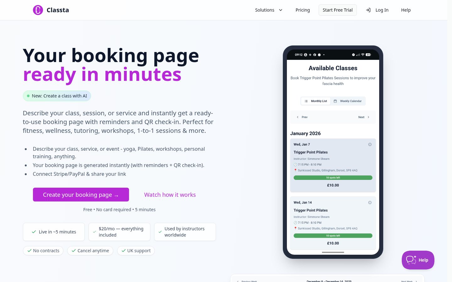 Classta Homepage