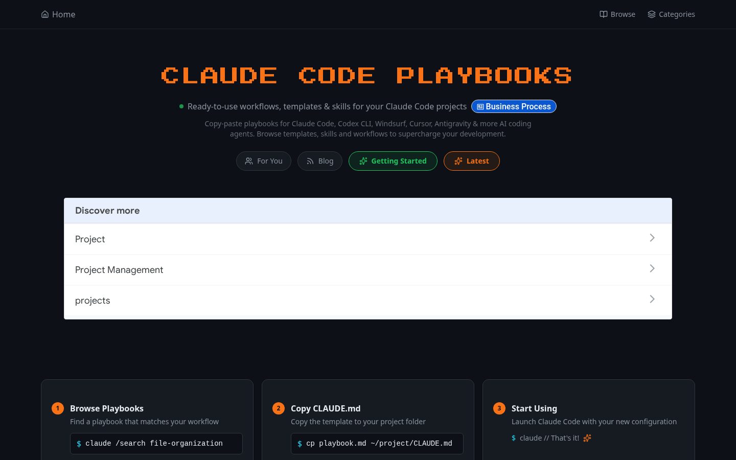 Claude Code Playbooks Homepage