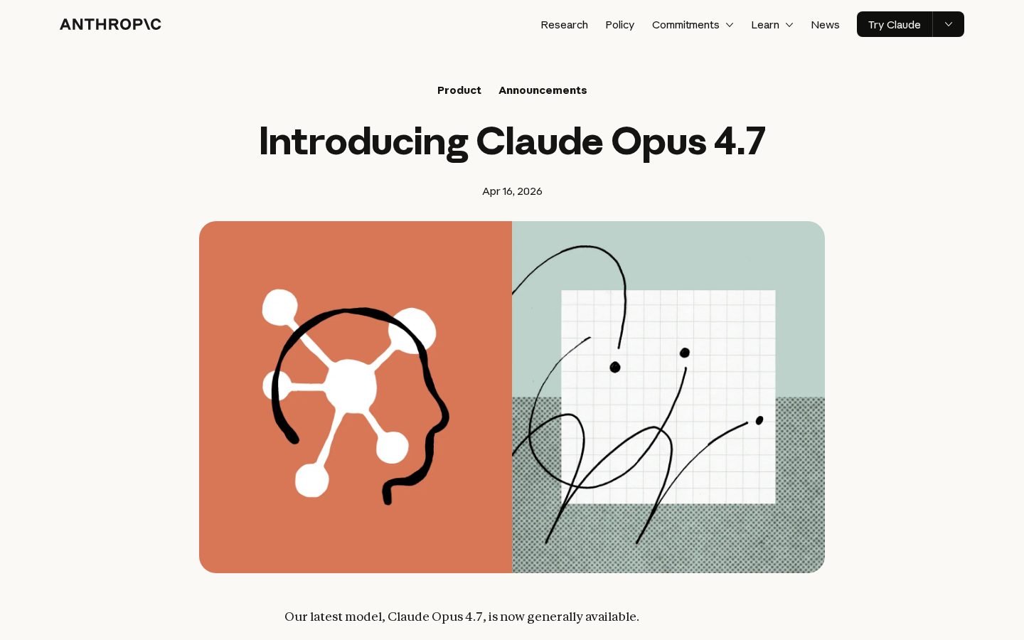 Claude Opus 4.7 Homepage