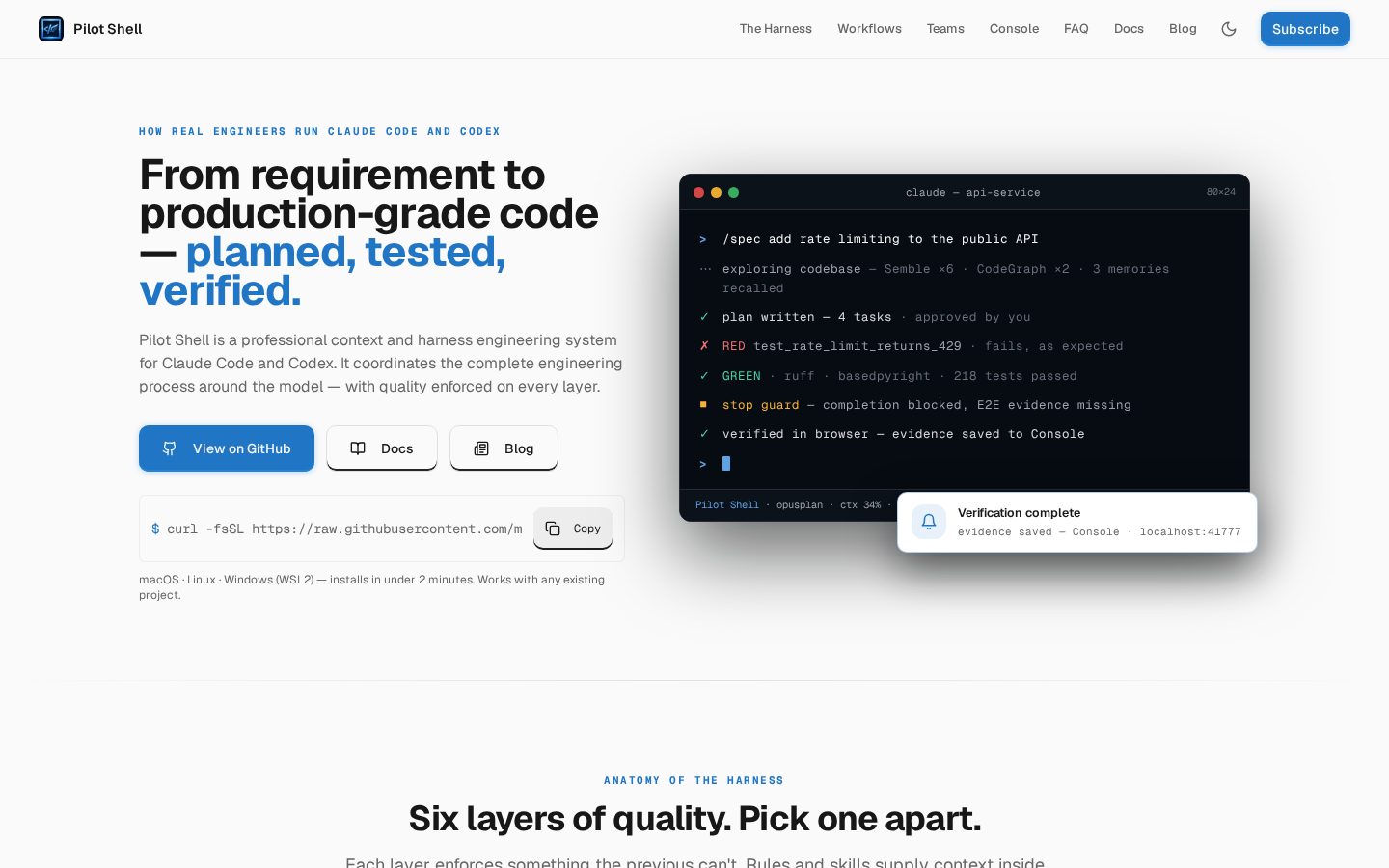 Claude Pilot Homepage