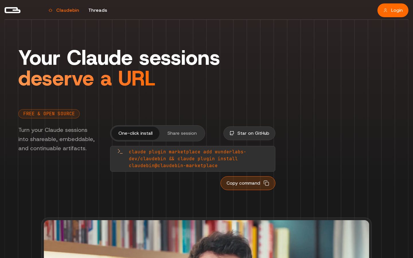 Claudebin Homepage