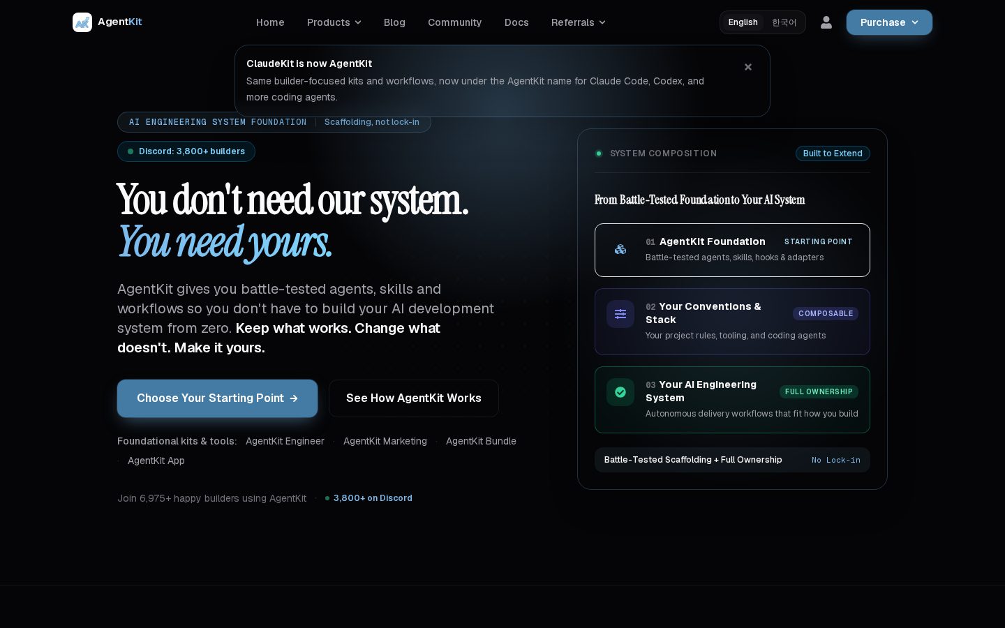 ClaudeKit Homepage