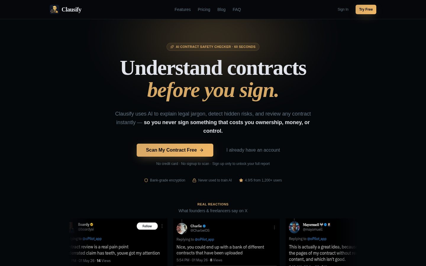 Clausify Homepage