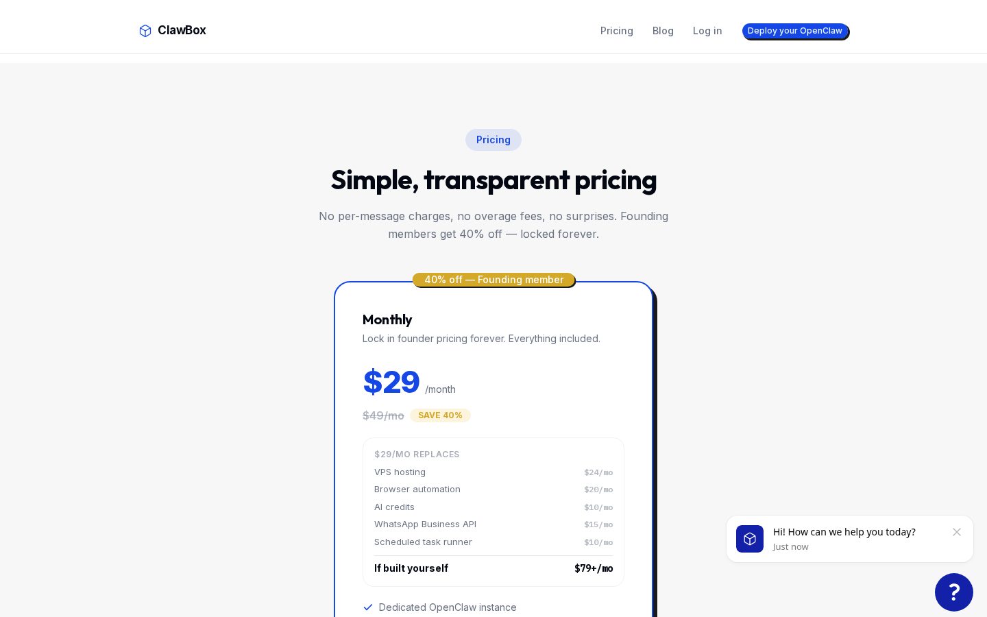 ClawBox Pricing