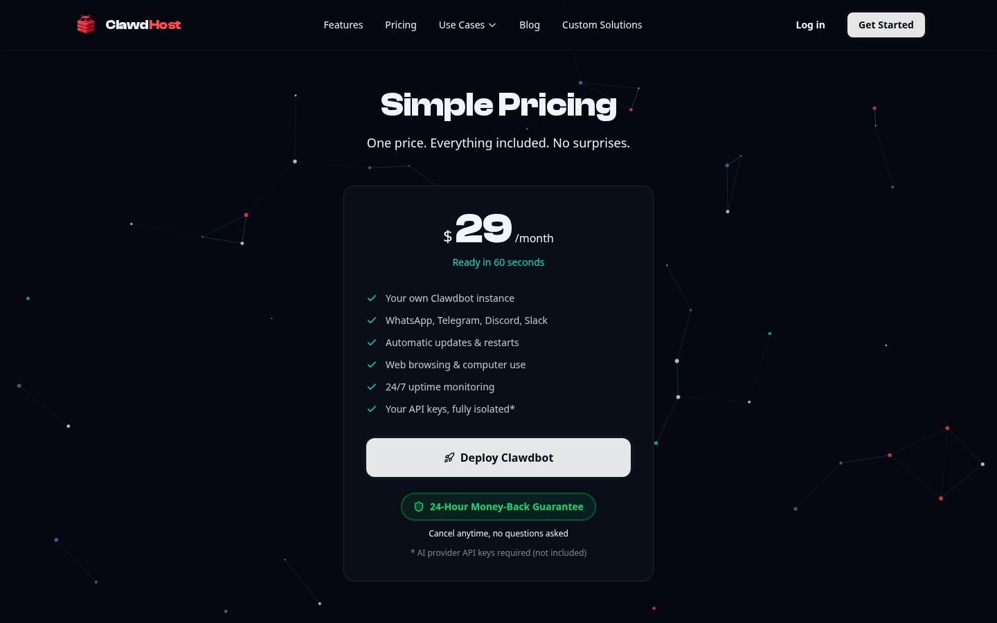 ClawdHost Pricing