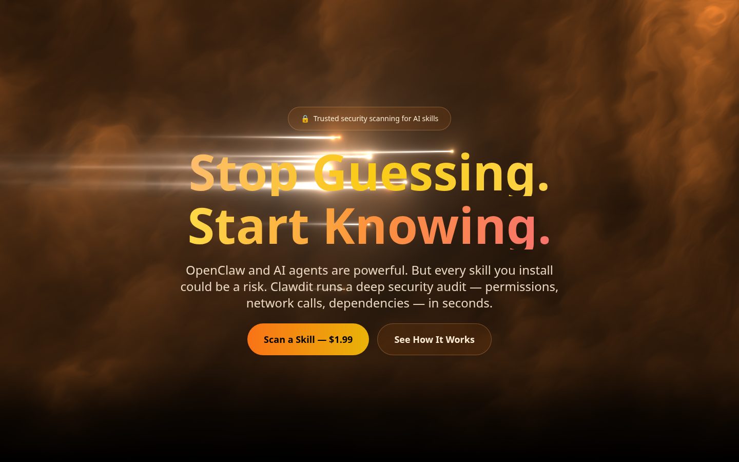 Clawdit Homepage