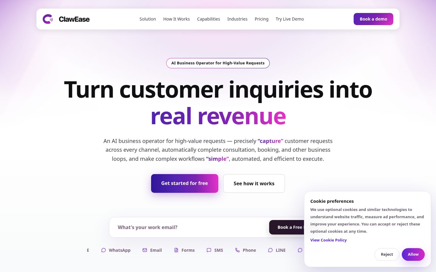 ClawEase Homepage