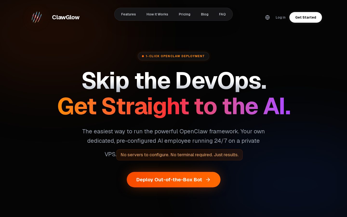 ClawGlow Homepage