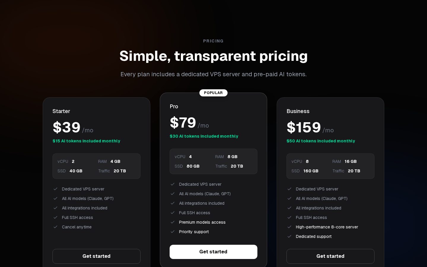ClawGlow Pricing