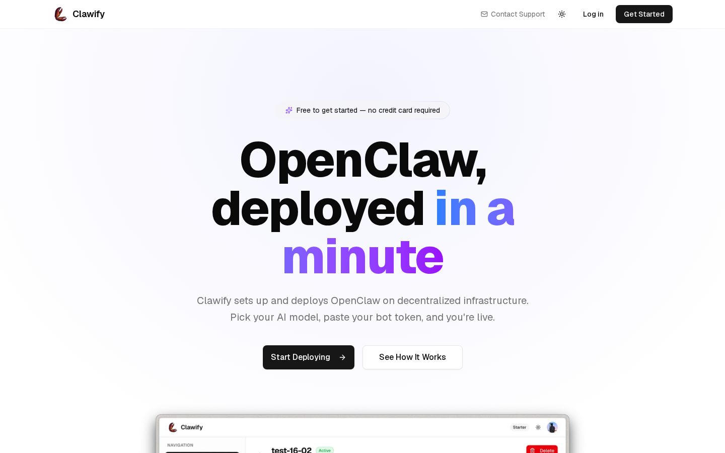 Clawify Homepage