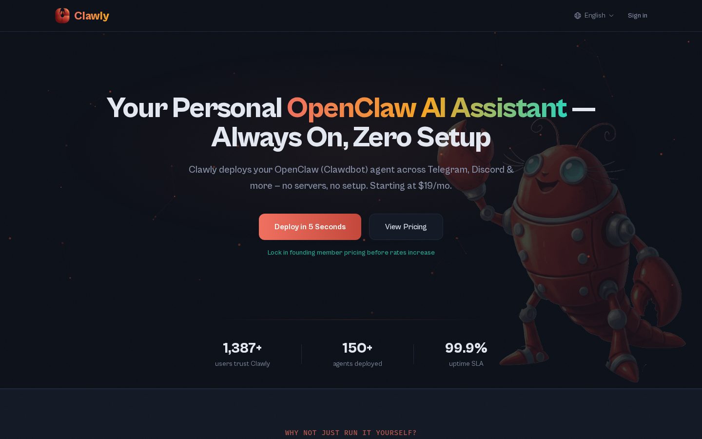 Clawly Homepage