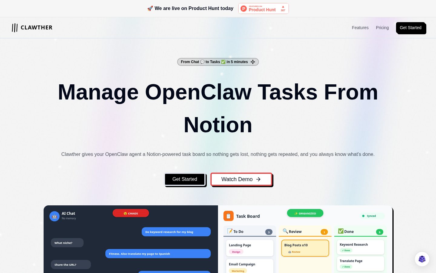Clawther Homepage