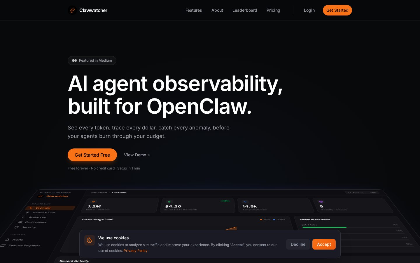 Clawwatcher Homepage