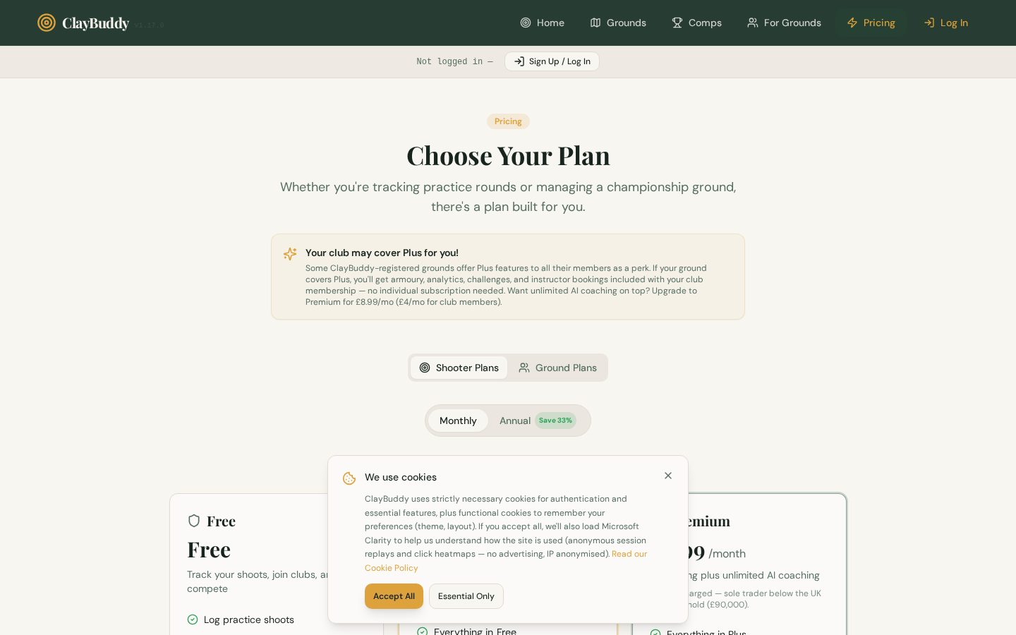 ClayBuddy Pricing