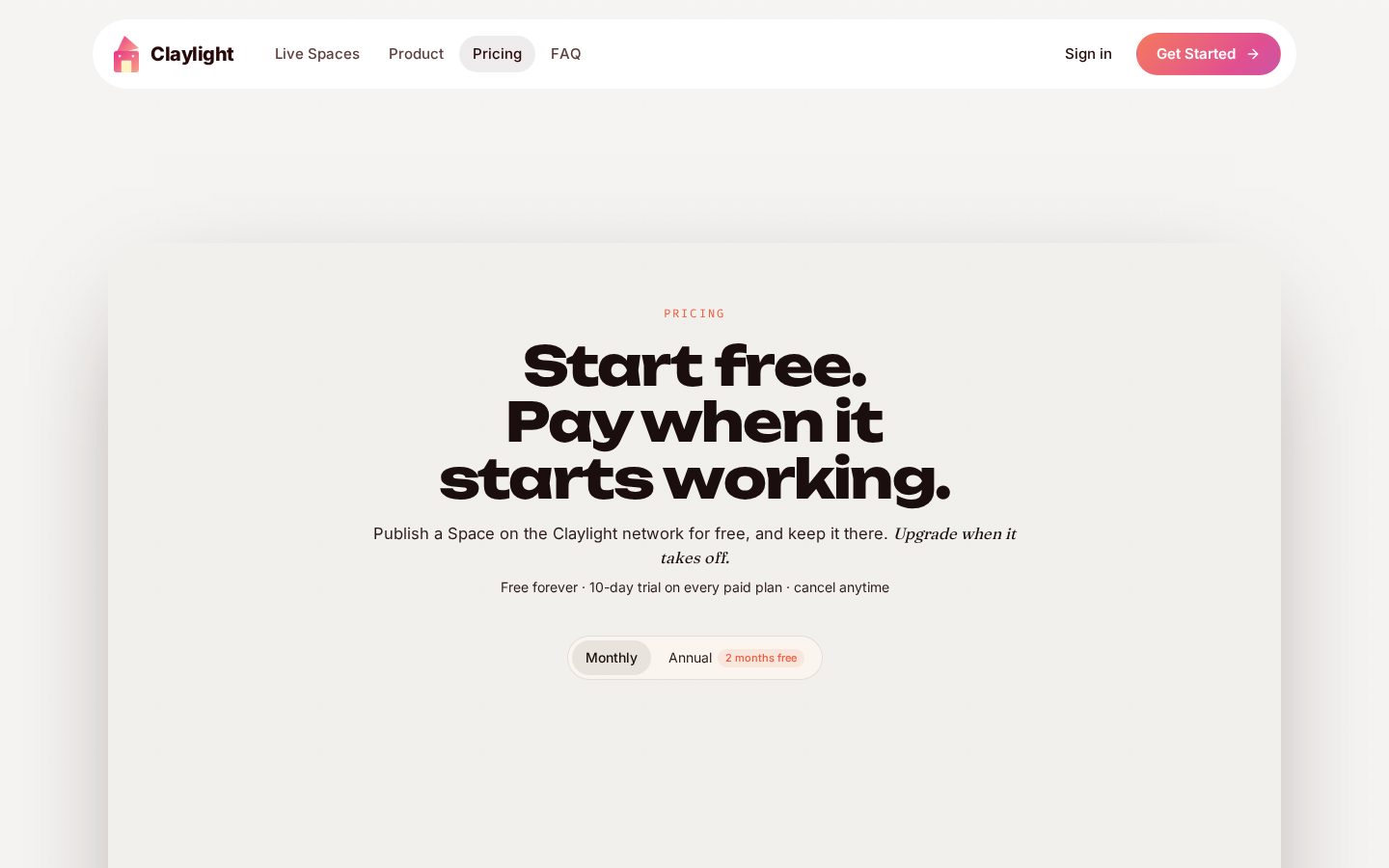 Claylight AI Pricing