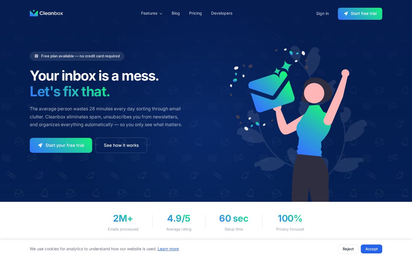 Cleanbox Homepage