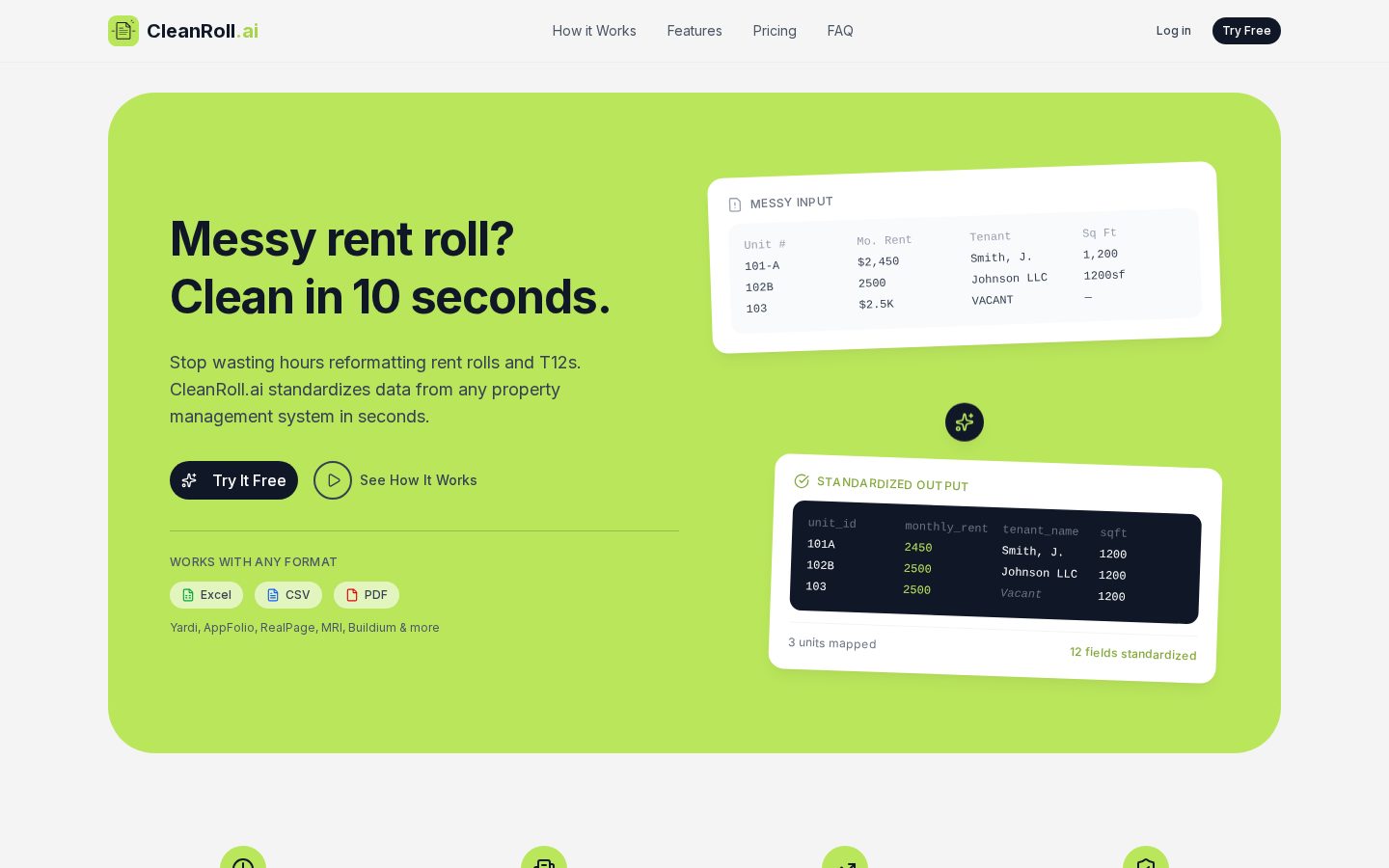 CleanRoll AI Homepage
