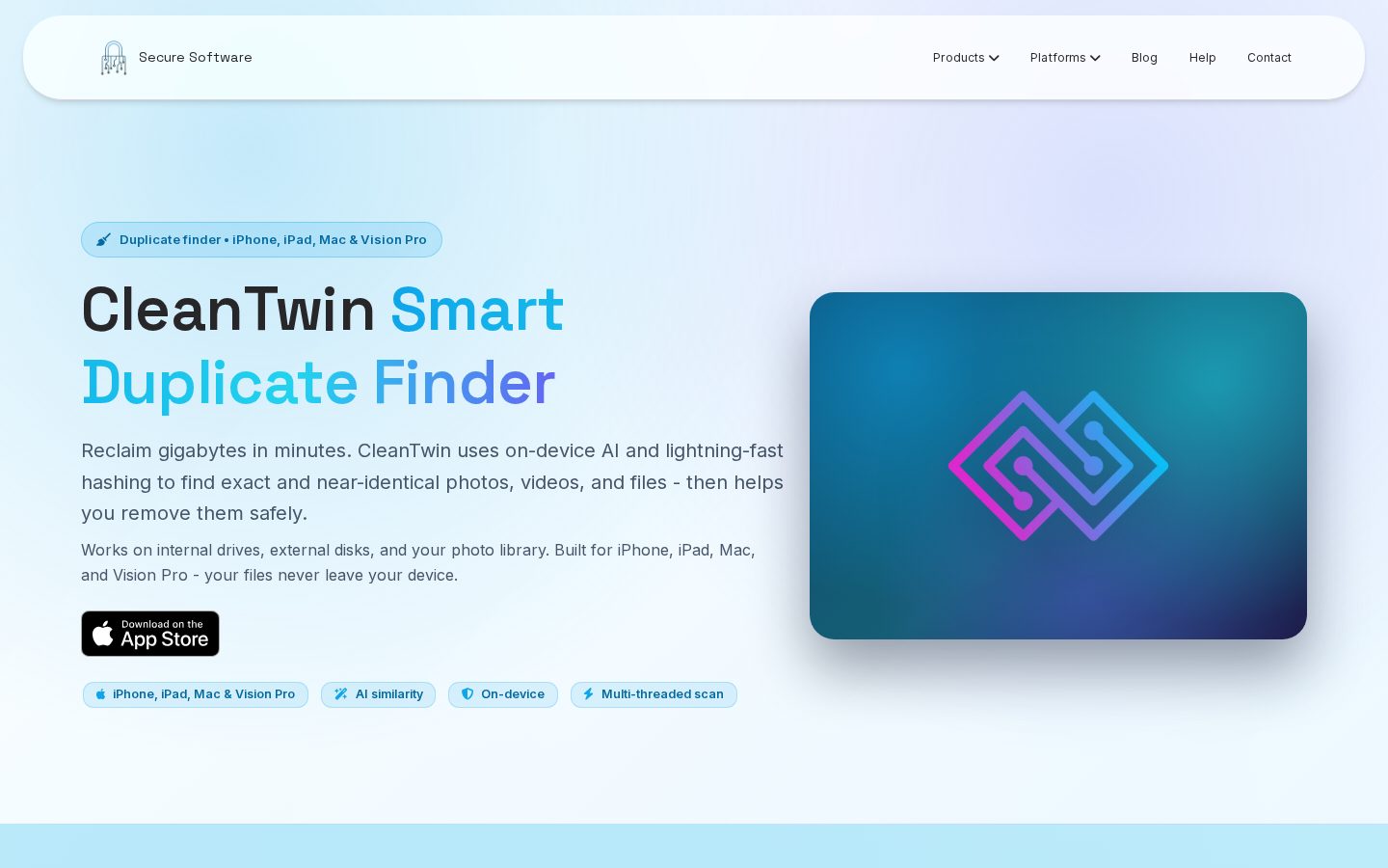 CleanTwin AI Homepage