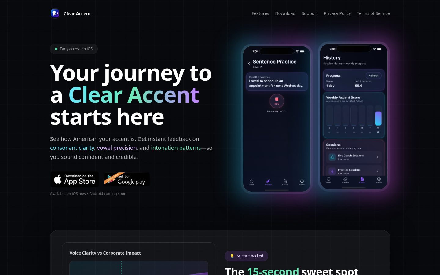 Clear Accent Homepage