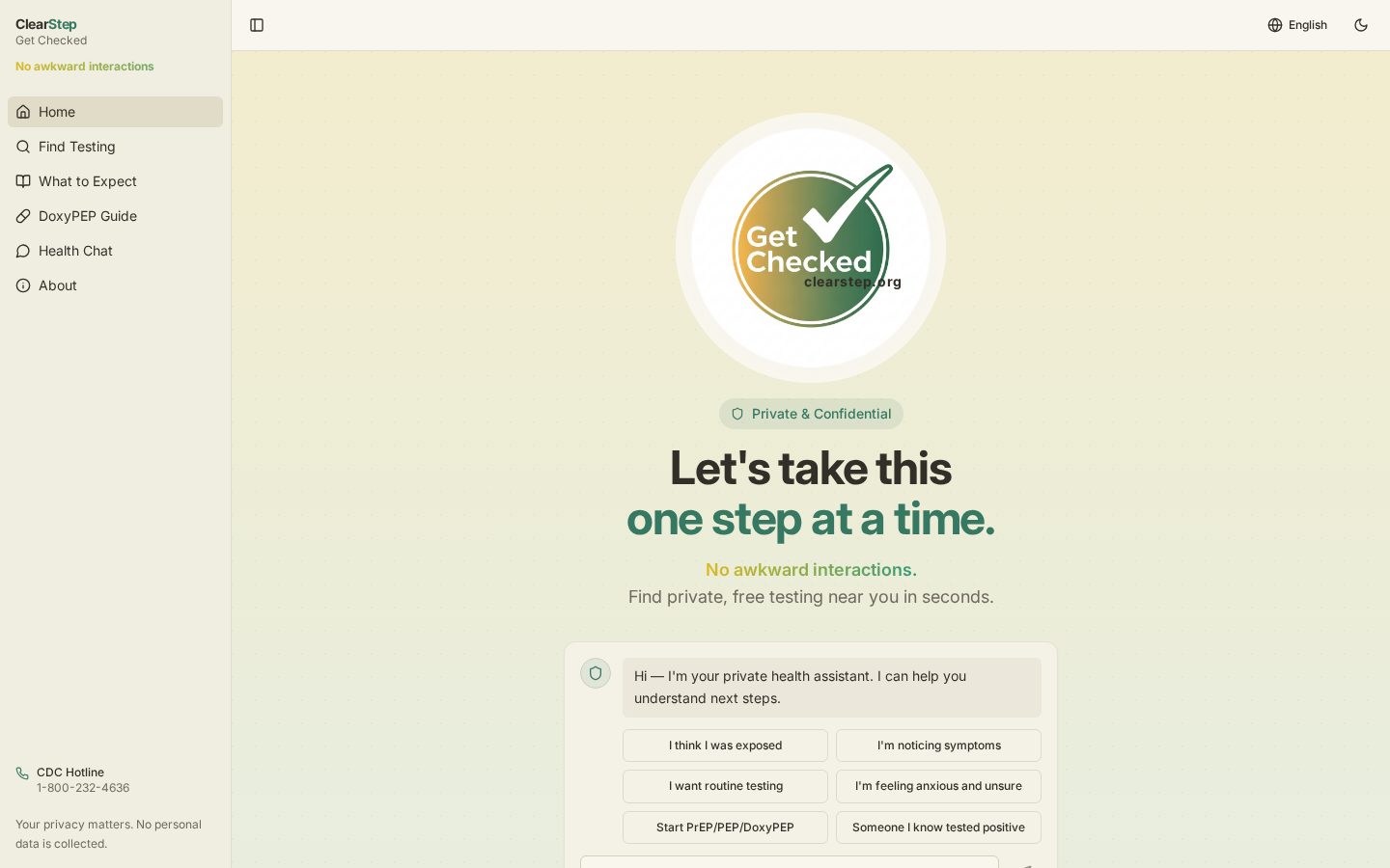 Clearstep Homepage