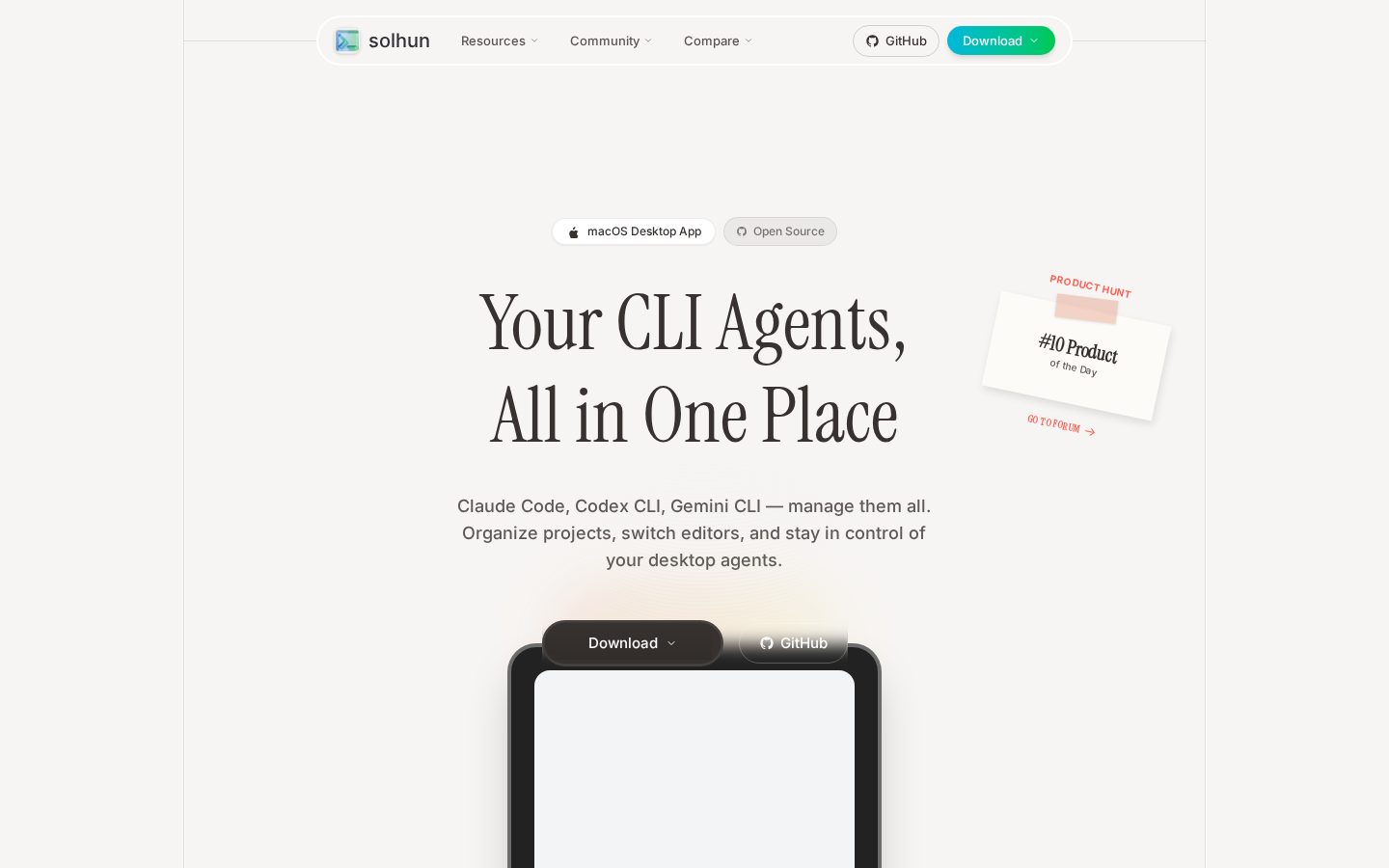 CLI Manager Homepage