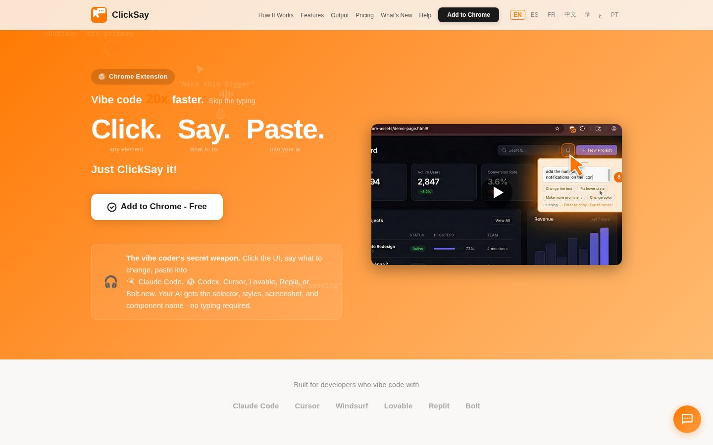 ClickSay Homepage