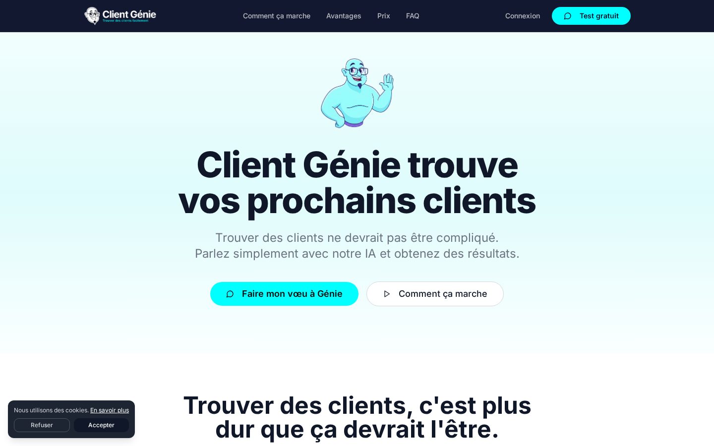 Client Génie Homepage
