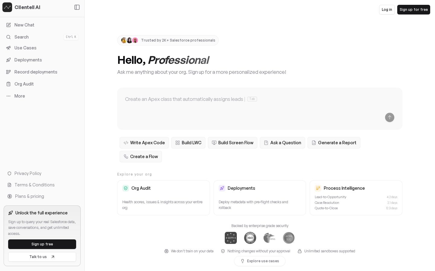 Clientell AI Homepage