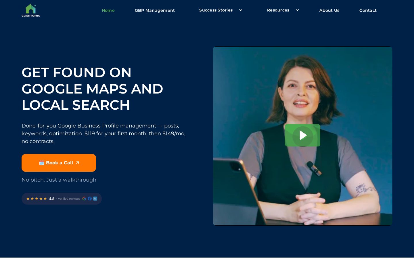 Clientomic Homepage