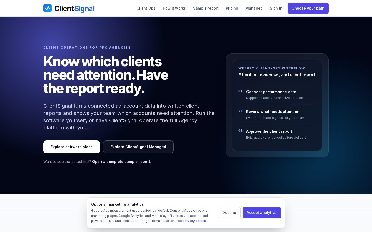 ClientSignal Homepage