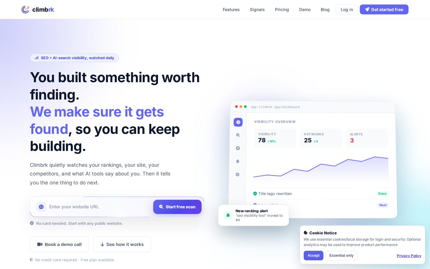 Climbrk Homepage