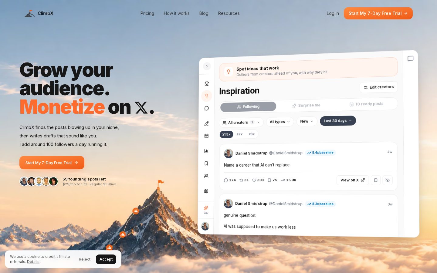 ClimbX Homepage