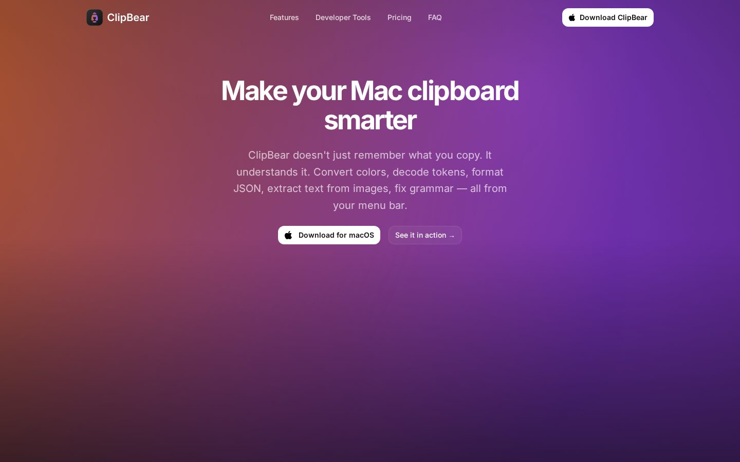 ClipBear Homepage