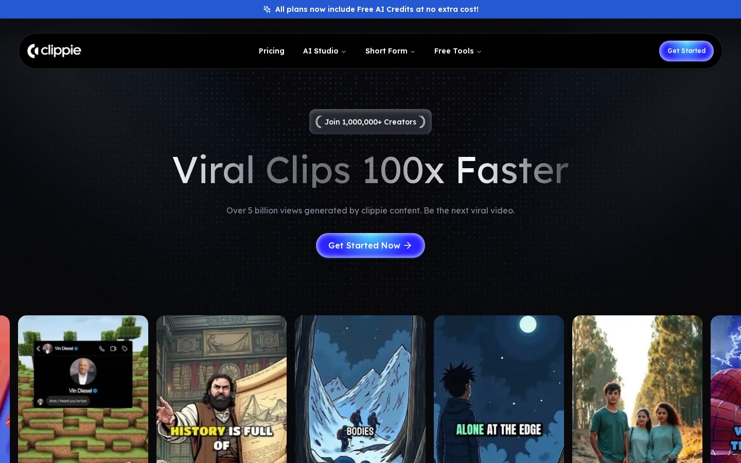 Clippie AI Homepage