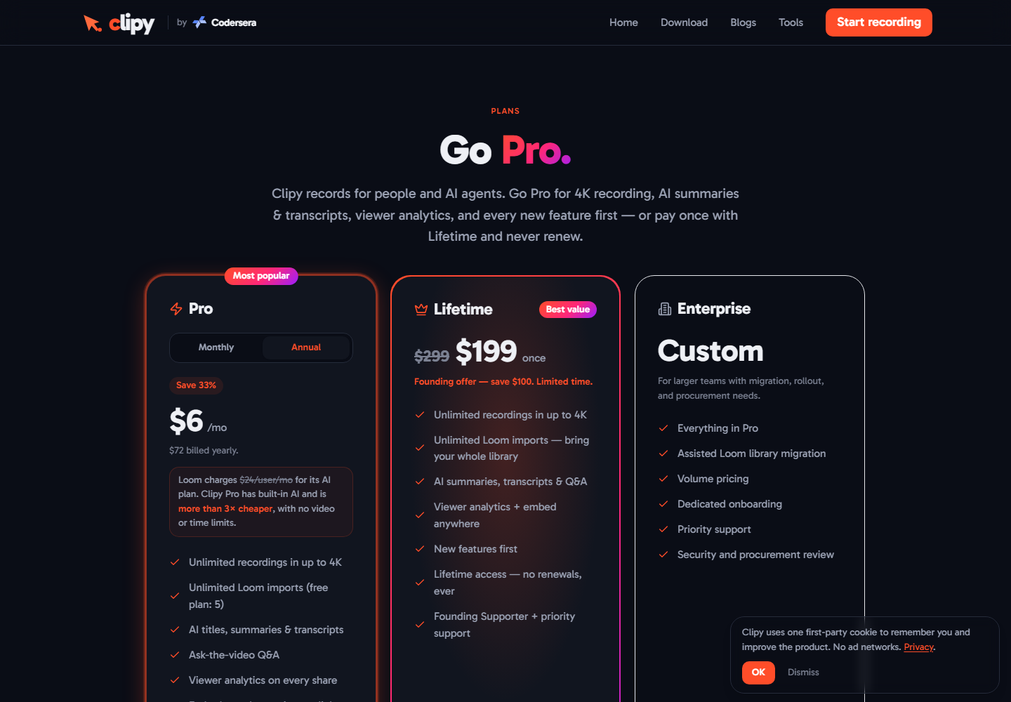 Clipy pricing