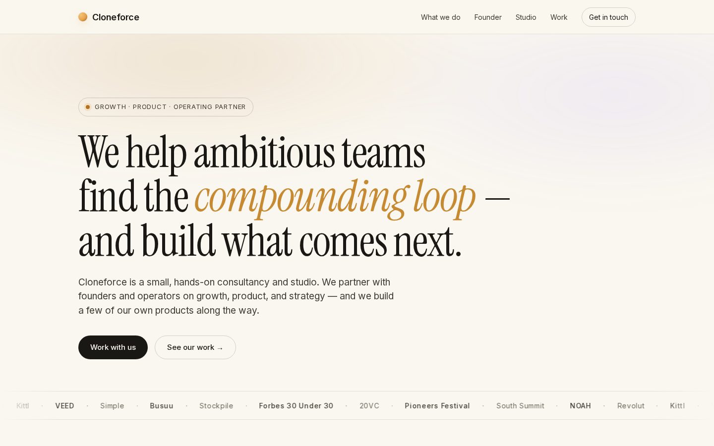 Cloneforce Homepage