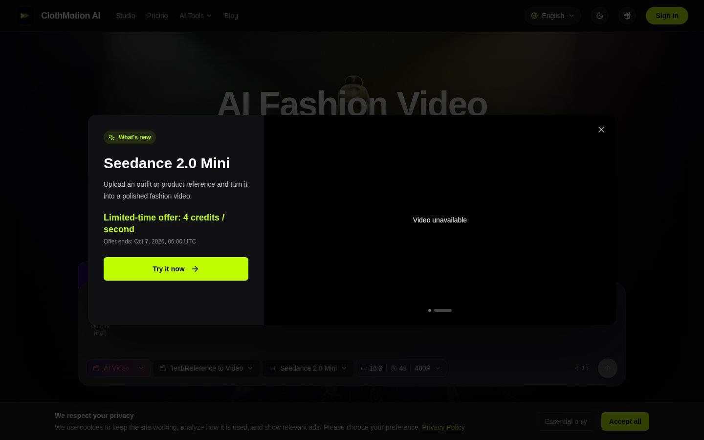 ClothMotion Homepage