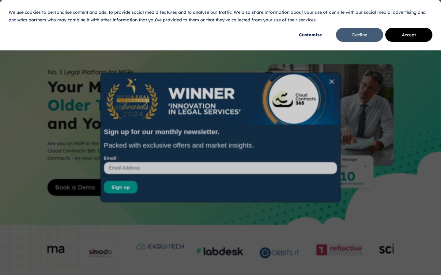 Cloud Contracts 365 Homepage